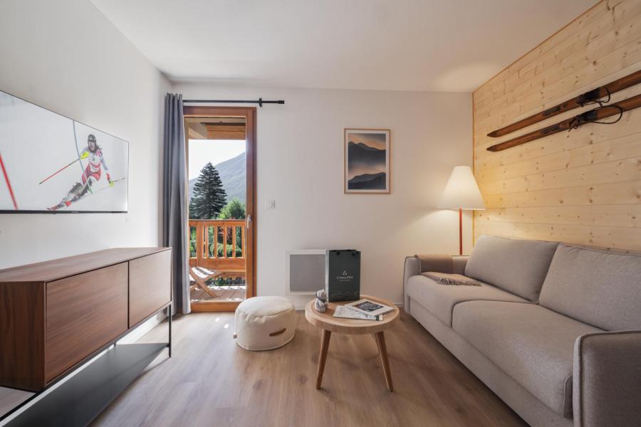 Ski verhuur Appartement 4 kabine kamers 8 personen (LE GALIBIER) - Résidence Violaine - Serre Chevalier - Woonkamer