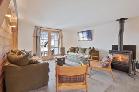 Rent in ski resort Twinned cottage 5 rooms - 8 people (LENIDOU) - La Petite Maison - Serre Chevalier - Living room