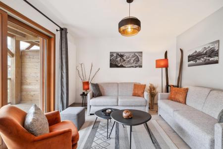 Rent in ski resort 4 room duplex apartment 8 people (Le Cocon) - Résidence Caeli - Serre Chevalier - Living room