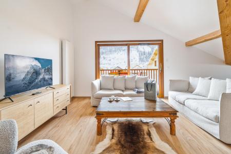 Ski verhuur Appartement 4 kamers 6 personen (Gariguette) - Résidence Caeli - Serre Chevalier - Woonkamer