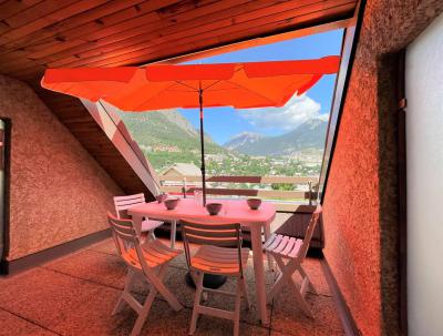 Ski verhuur Studio bergnis 4 personen (132) - Résidence les Balcons de Briançon C - Serre Chevalier - Terras