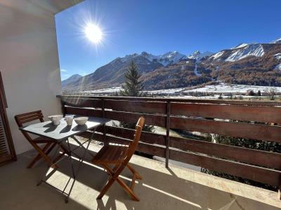 Location au ski Studio coin nuit 4 personnes (4300) - Résidence Pellenches - Serre Chevalier - Balcon