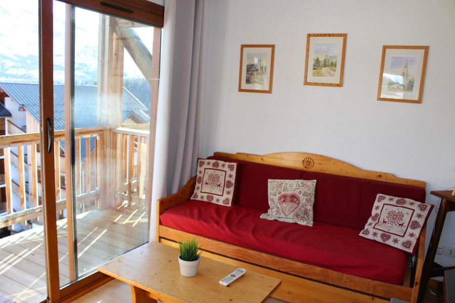 Rent in ski resort 2 room apartment cabin 6 people (AN55) - Les Chalets de SuperD Ancolie - Superdévoluy - Living room
