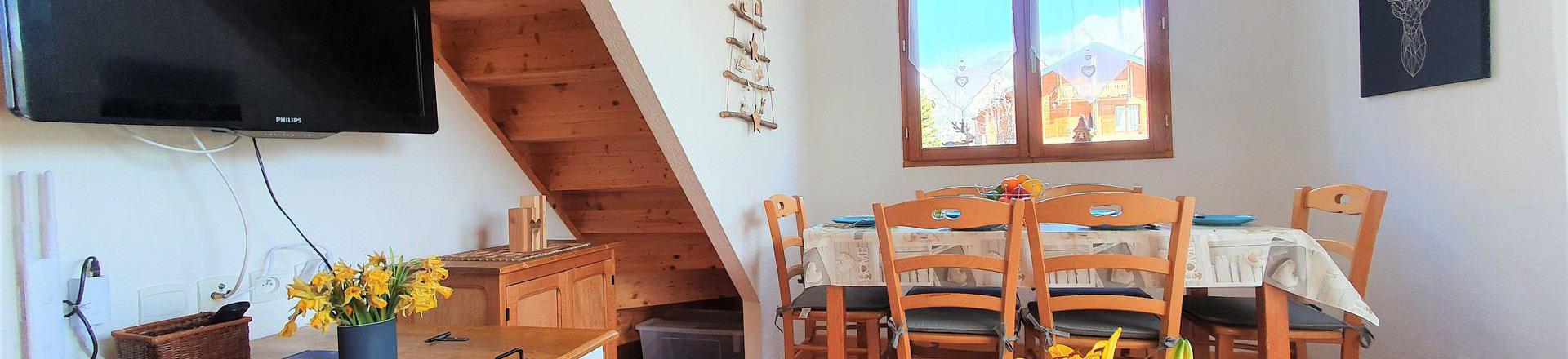 Rent in ski resort 3 room duplex semi-detached chalet 6 people (F2) - Le Hameau du Puy - Superdévoluy - Kitchen