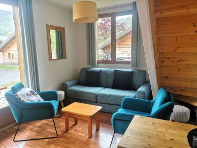 Skiverleih Duplex Wohnung 3 Zimmer 6 Personnen (H1) - Résidence le Hameau du Puy - Superdévoluy - Wohnzimmer