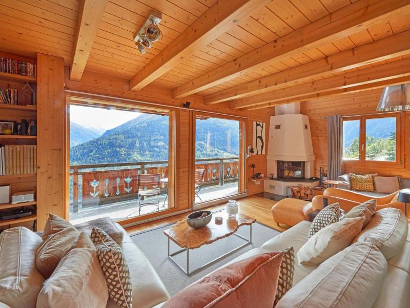 Skiverleih Chalet Roche des 4 Vallées - Thyon - Wohnzimmer