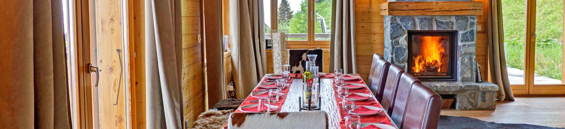 Rent in ski resort Chalet Perle des Collons - Thyon - Dining area