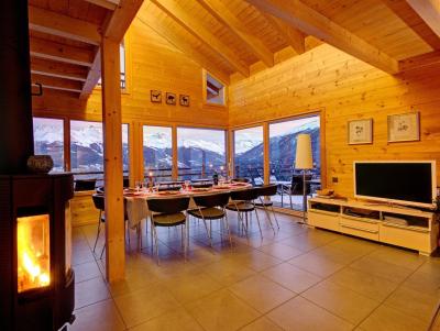 Rent in ski resort Chalet Sur Piste - Thyon - Living room