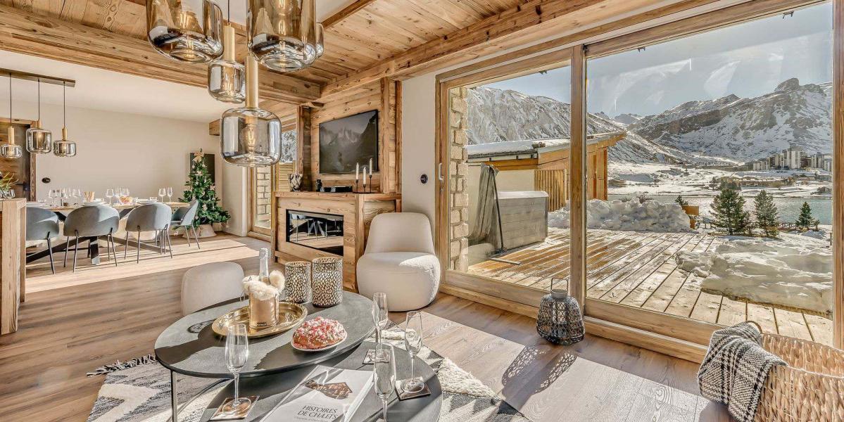 Ski verhuur Appartement 5 kamers 10-12 personen (P) - Chalet Blanc Des Cimes - Tignes - Woonkamer