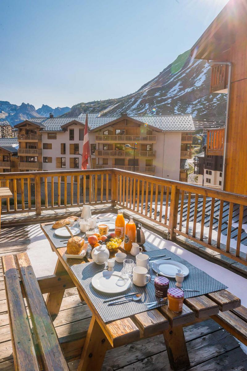 Rent in ski resort 7 room duplex apartment 14 people (1CH) - Chalet Gypaete - Tignes - Terrace