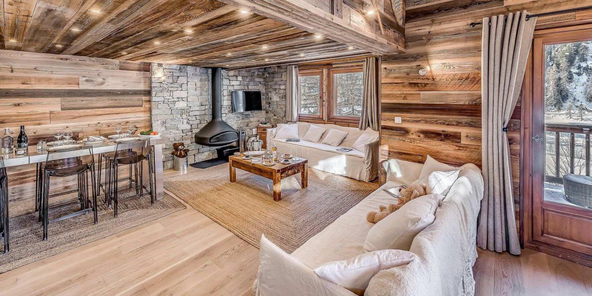 Rent in ski resort Semi-detached 7 room chalet 12 people (CH) - Chalet Paradis Blanc - Tignes - Living room