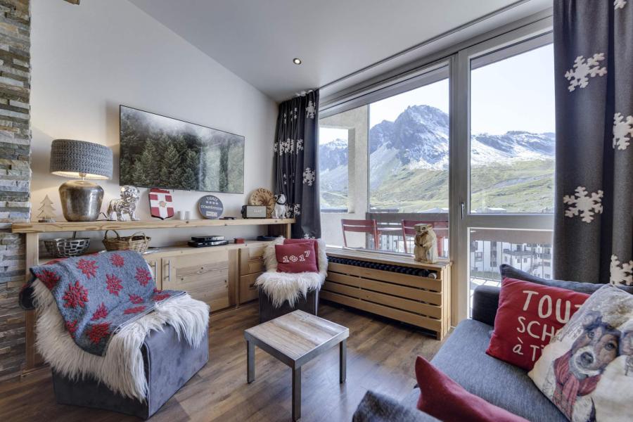 Ski verhuur Appartement duplex 4 kamers 8 personen (B148) - Hauts Du Val Claret B1 - Tignes - Woonkamer