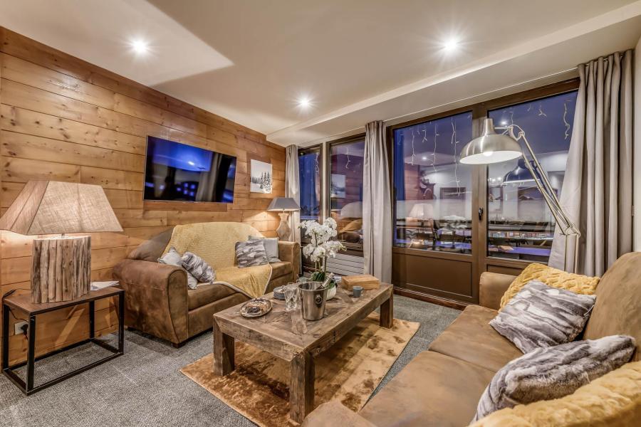 Rent in ski resort 3 room apartment cabin 8 people (4P) - La Résidence le Palafour - Tignes - Living room