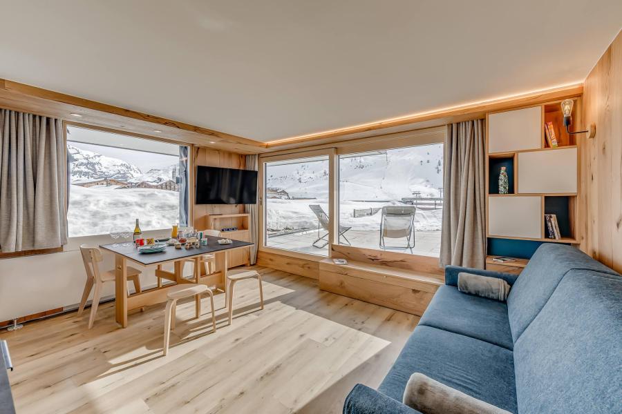 Ski verhuur Studio bergnis 4 personen (208P) - La Résidence le Palafour - Tignes - Woonkamer