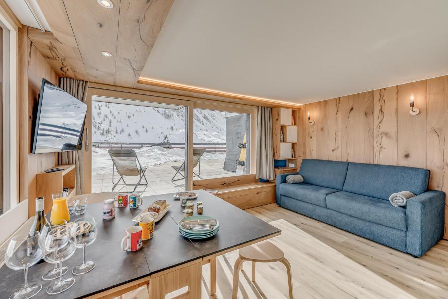 Ski verhuur Studio bergnis 4 personen (208P) - La Résidence le Palafour - Tignes - Woonkamer