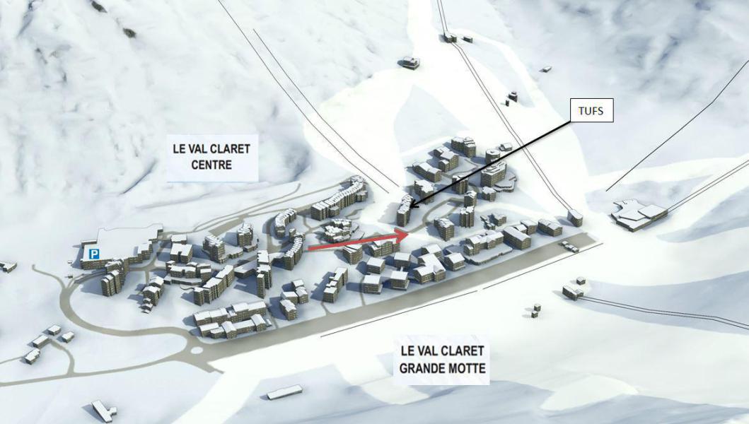 Аренда на лыжном курорте La Résidence les Tufs - Tignes - план