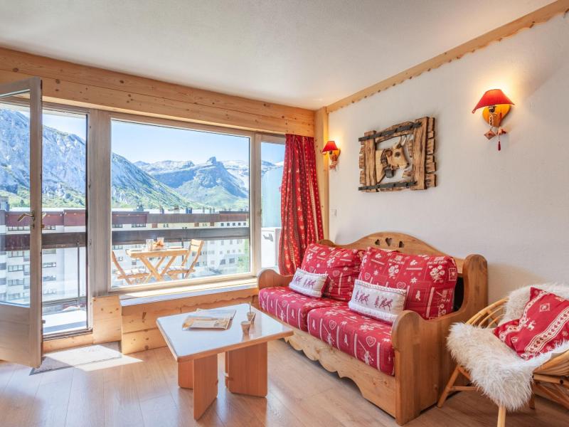 Ski verhuur Appartement 3 kamers 7 personen (7) - Le Bec Rouge - Tignes - Woonkamer