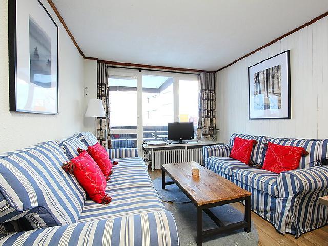 Rent in ski resort 3 room apartment 7 people (11) - Le Pramecou - Tignes - Living room