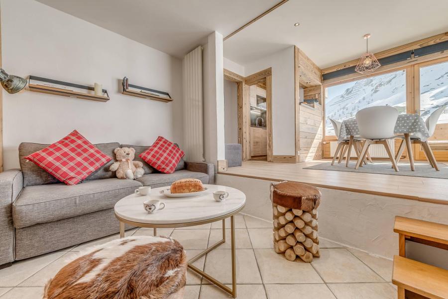 Ski verhuur Appartement 2 kamers bergnis 5 personen (6P) - Les Chalets du Golf - Tignes - Woonkamer