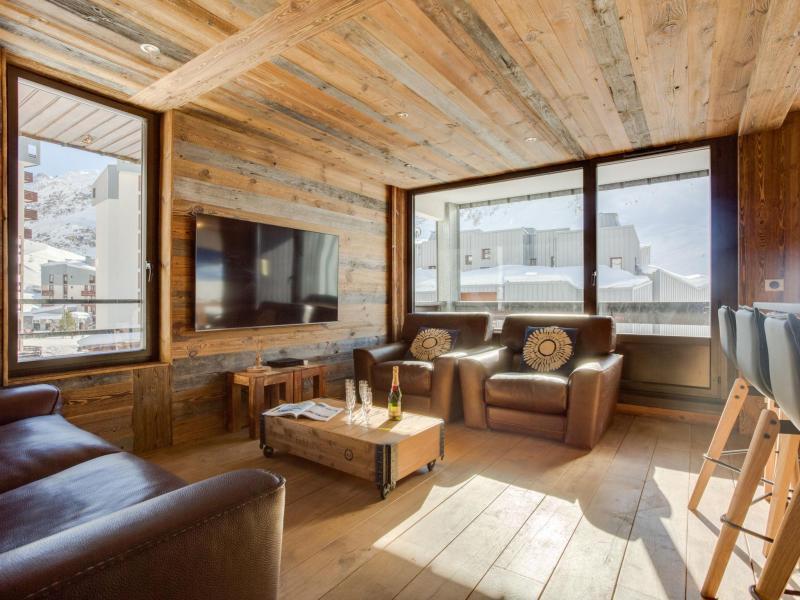 Ski verhuur Appartement 6 kamers 11 personen (23) - Les Grandes Platières I et II - Tignes - Woonkamer