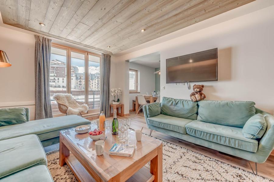 Skiverleih 4 Zimmer Maisonettewohnung für 8 Personen (2AP) - Les Rives - Tignes - Wohnzimmer