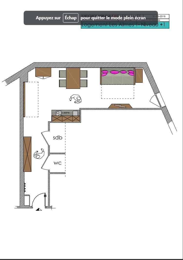 Alquiler al esquí Estudio para 4 personas - Résidence Almes 1 - Tignes - Plano