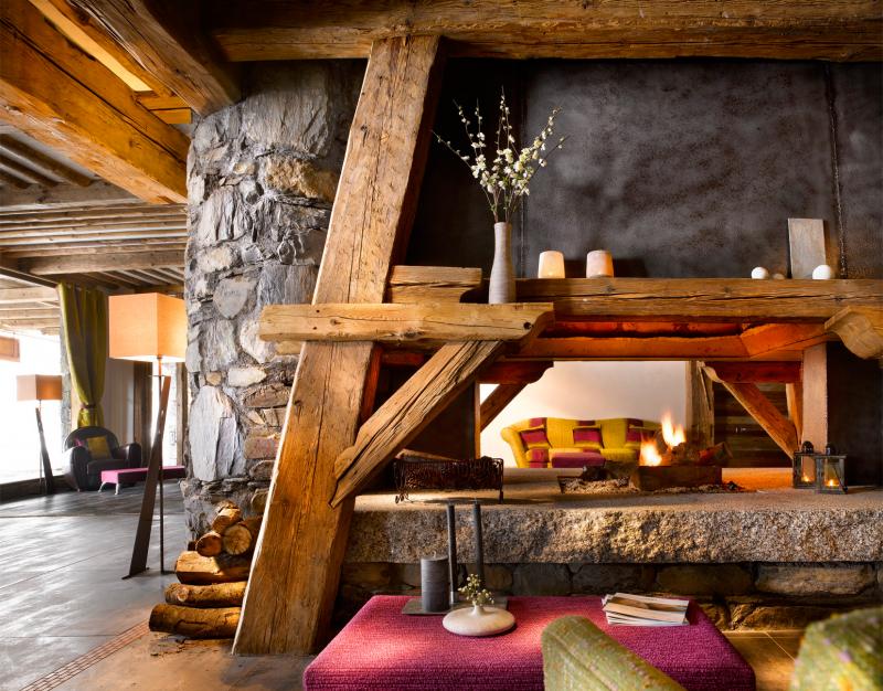 Alquiler al esquí Résidence Boutique Le Névada - Tignes - Chimenea