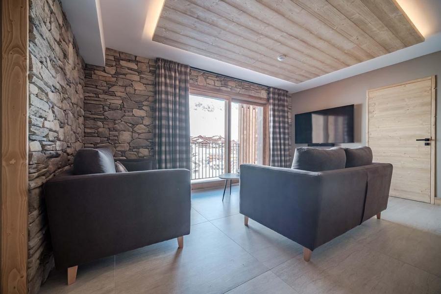 Rent in ski resort 4 room apartment sleeping corner 8 people (81m²) - Résidence Hôtelière Denali - Tignes - Living room