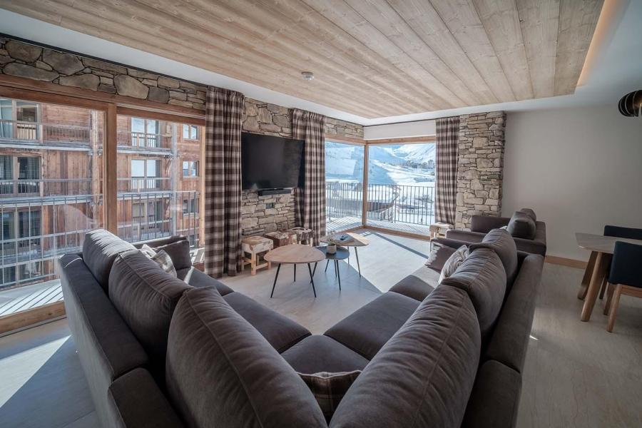 Rent in ski resort 8 room duplex apartment 16 people (83) - Résidence Hôtelière Denali - Tignes - Living room