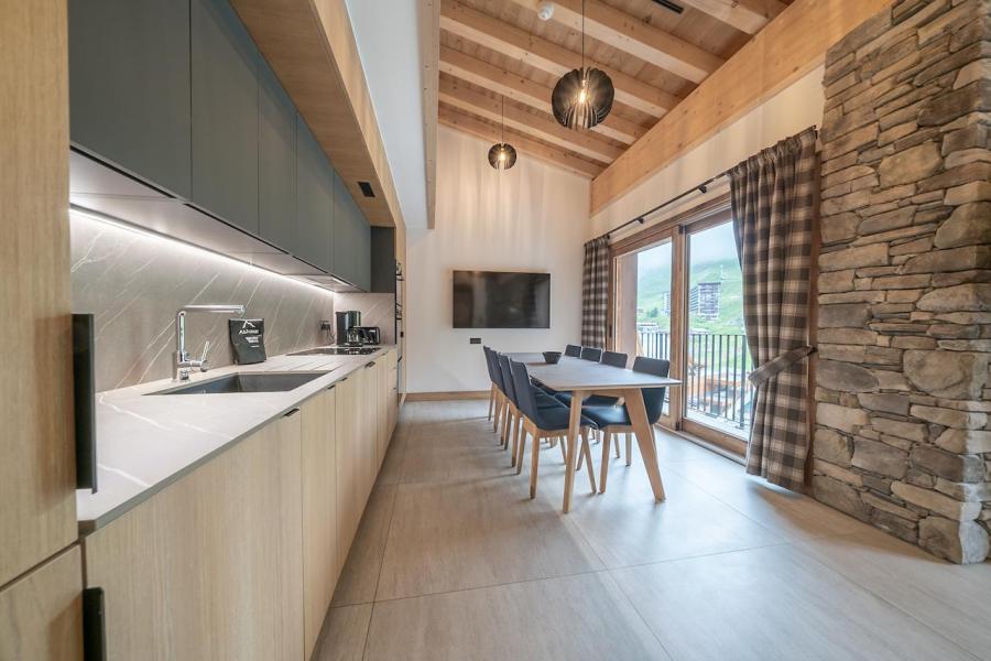 Wynajem na narty Apartament 3 pokojowy z antresolą 8 osób (80) - Résidence Hôtelière Denali - Tignes - Kuchnia