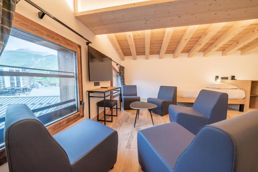 Wynajem na narty Apartament 3 pokojowy z antresolą 8 osób (80) - Résidence Hôtelière Denali - Tignes - Pokój gościnny