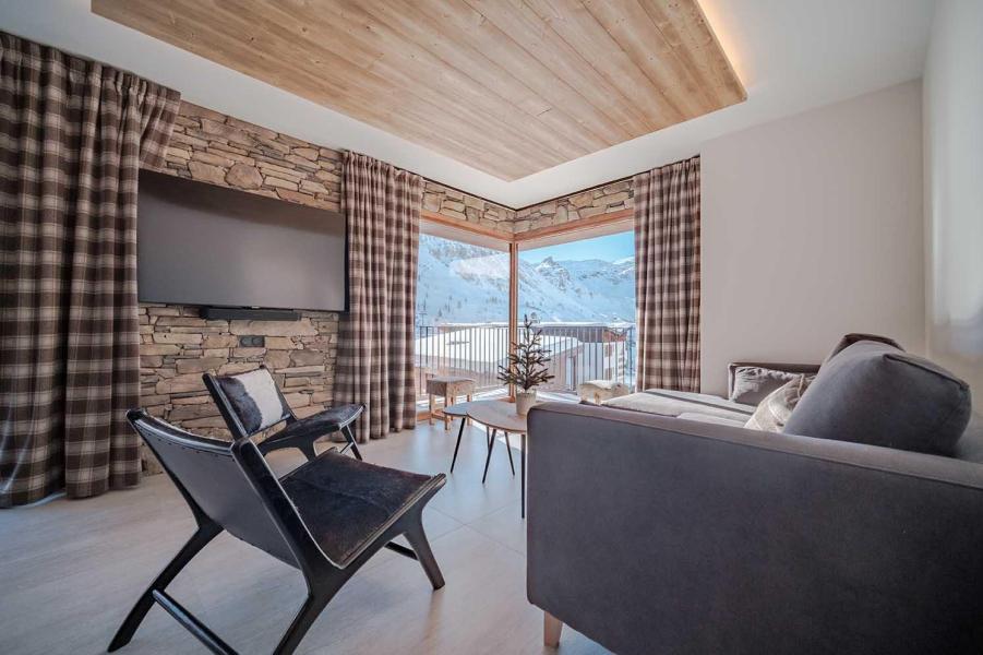 Wynajem na narty Apartament 4 pokojowy kabina 8 osób (97m²) - Résidence Hôtelière Denali - Tignes - Pokój gościnny