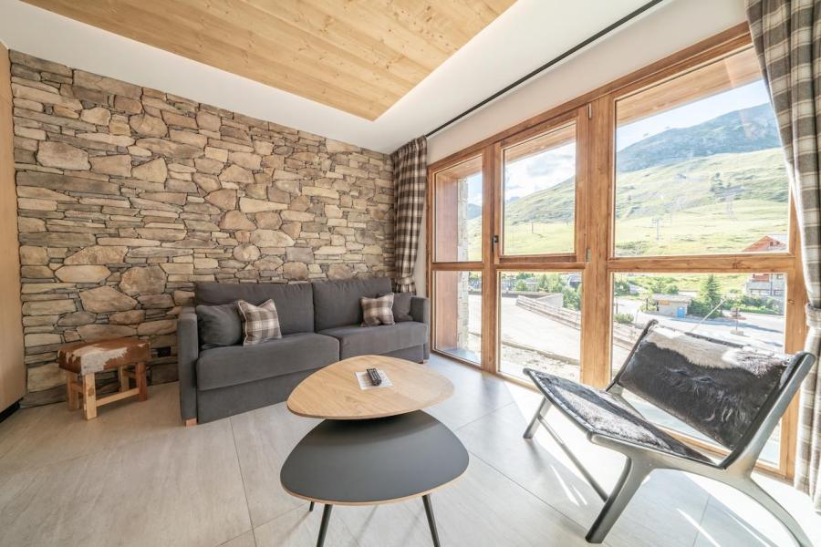 Ski verhuur Appartement 2 berg slaapnis 5 personen - Résidence Hôtelière Denali - Tignes - Woonkamer