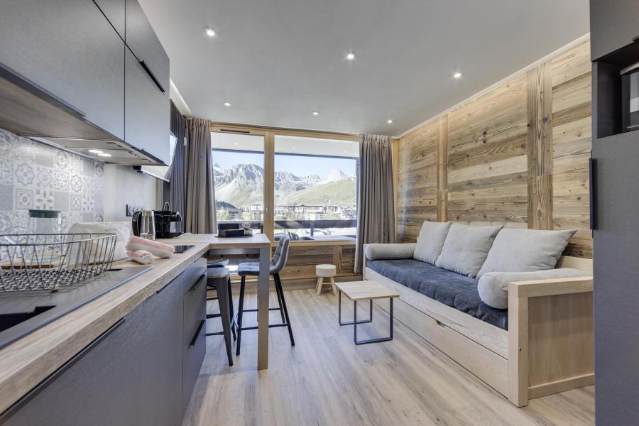 Rent in ski resort Studio 4 people (116) - Résidence le Home Club - Tignes - Living room