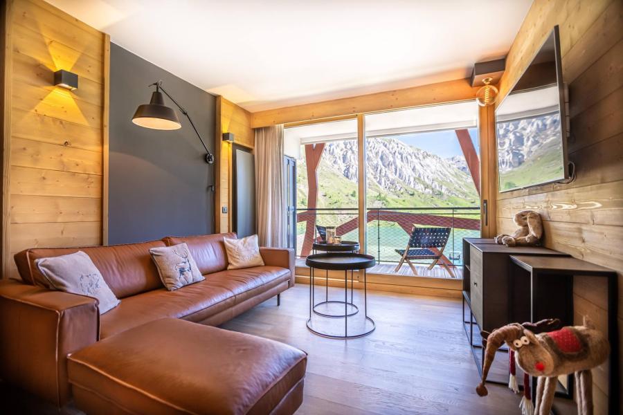 Rent in ski resort 3 room apartment cabin 5 people (Le Lac Blanc) - Résidence le Phoenix - Tignes - Living room