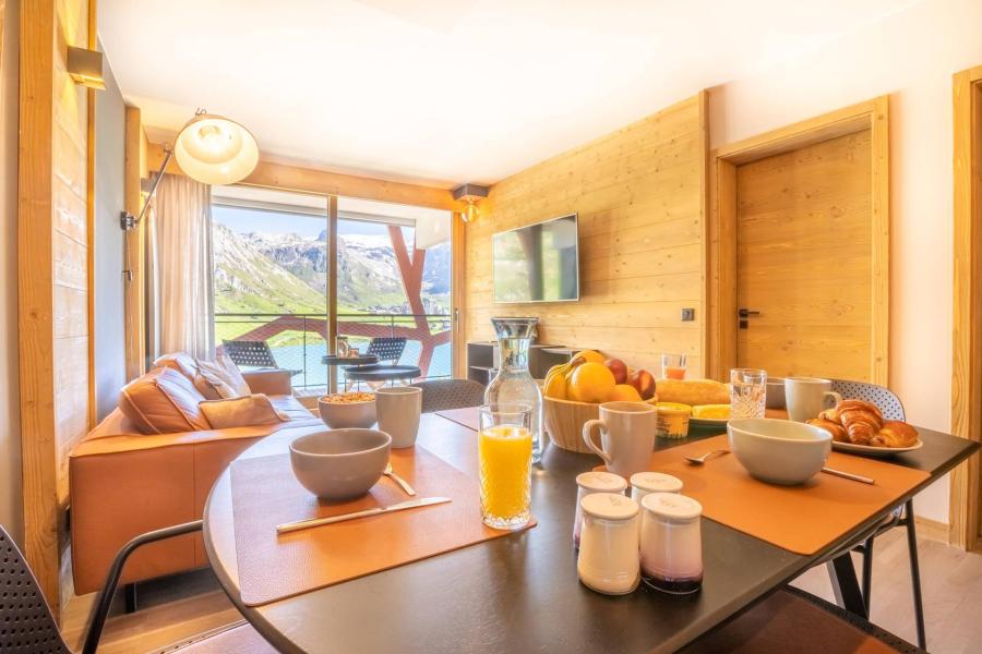 Rent in ski resort 3 room apartment cabin 5 people (Le Lac Blanc) - Résidence le Phoenix - Tignes - Living room