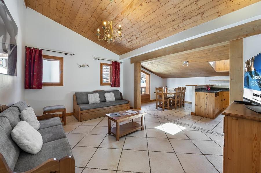 Rent in ski resort 3 room apartment 6 people (2) - Résidence Les Suites du Val Claret - Tignes - Living room