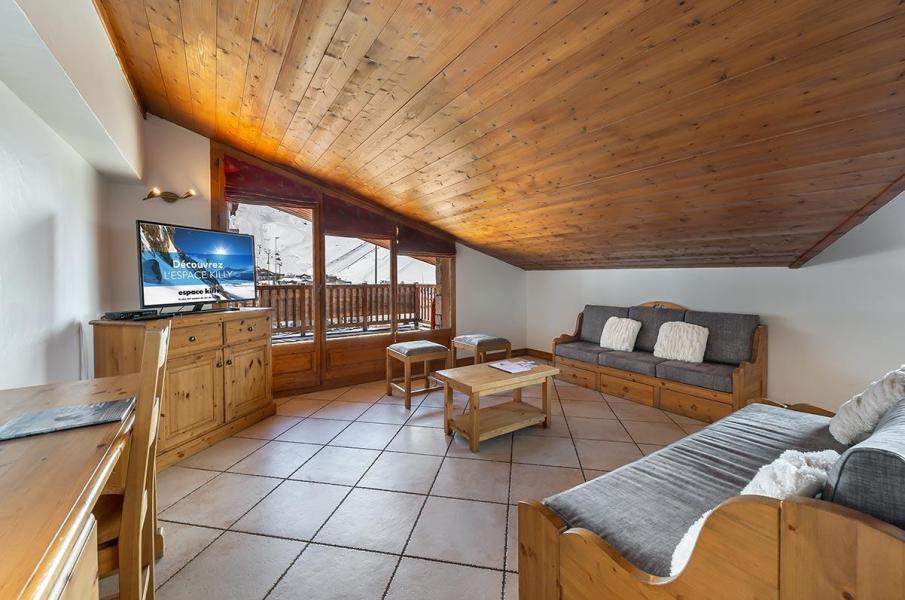 Rent in ski resort 3 room duplex mezzanine apartment 9 people (6) - Résidence Les Suites du Val Claret - Tignes - Living room