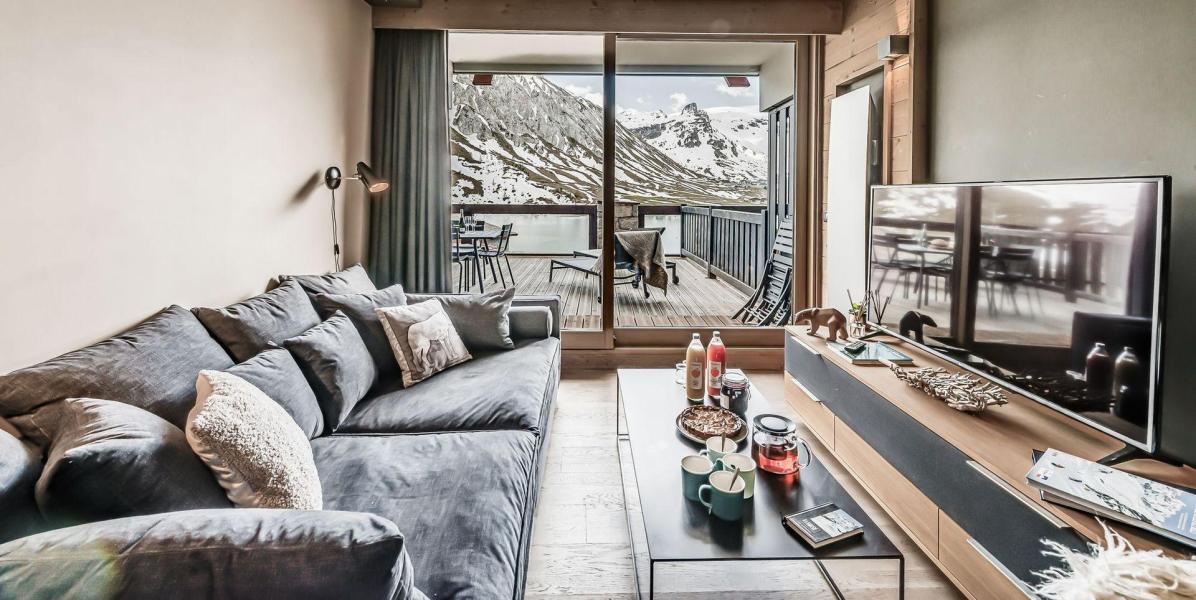 Skiverleih 2-Zimmer-Holzhütte für 5 Personen (103P) - Résidence Phoenix - Tignes - Wohnzimmer