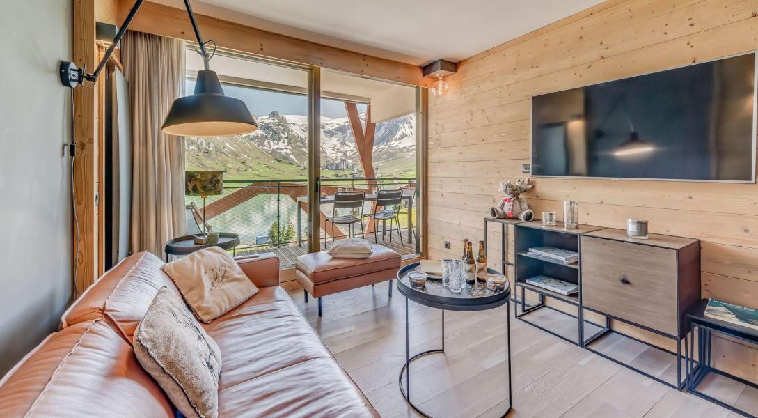 Skiverleih 2-Zimmer-Holzhütte für 5 Personen (402P) - Résidence Phoenix - Tignes - Wohnzimmer