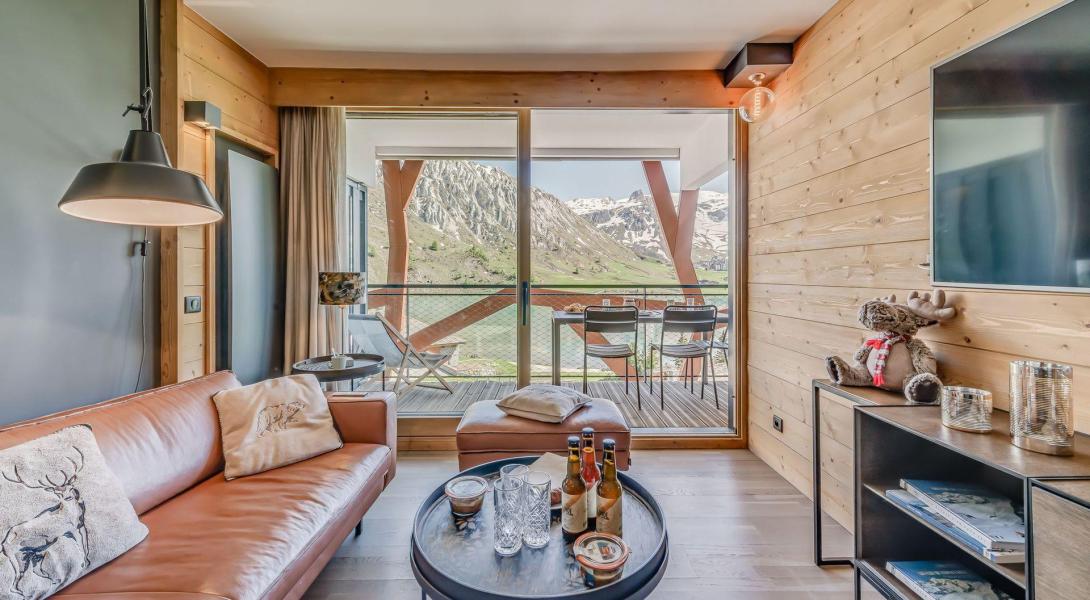 Skiverleih 2-Zimmer-Holzhütte für 5 Personen (402P) - Résidence Phoenix - Tignes - Wohnzimmer