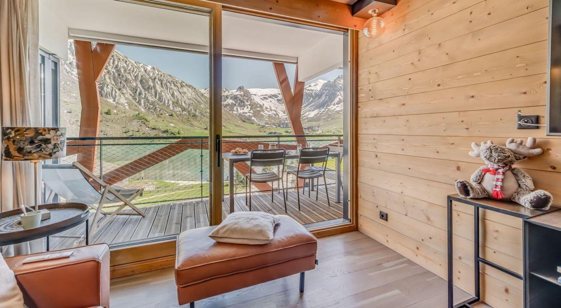 Skiverleih 2-Zimmer-Holzhütte für 5 Personen (402P) - Résidence Phoenix - Tignes - Wohnzimmer