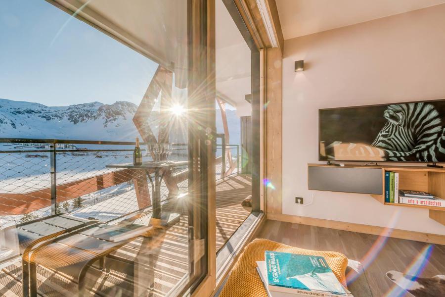 Skiverleih 2-Zimmer-Holzhütte für 6 Personen (702P) - Résidence Phoenix - Tignes - Wohnzimmer