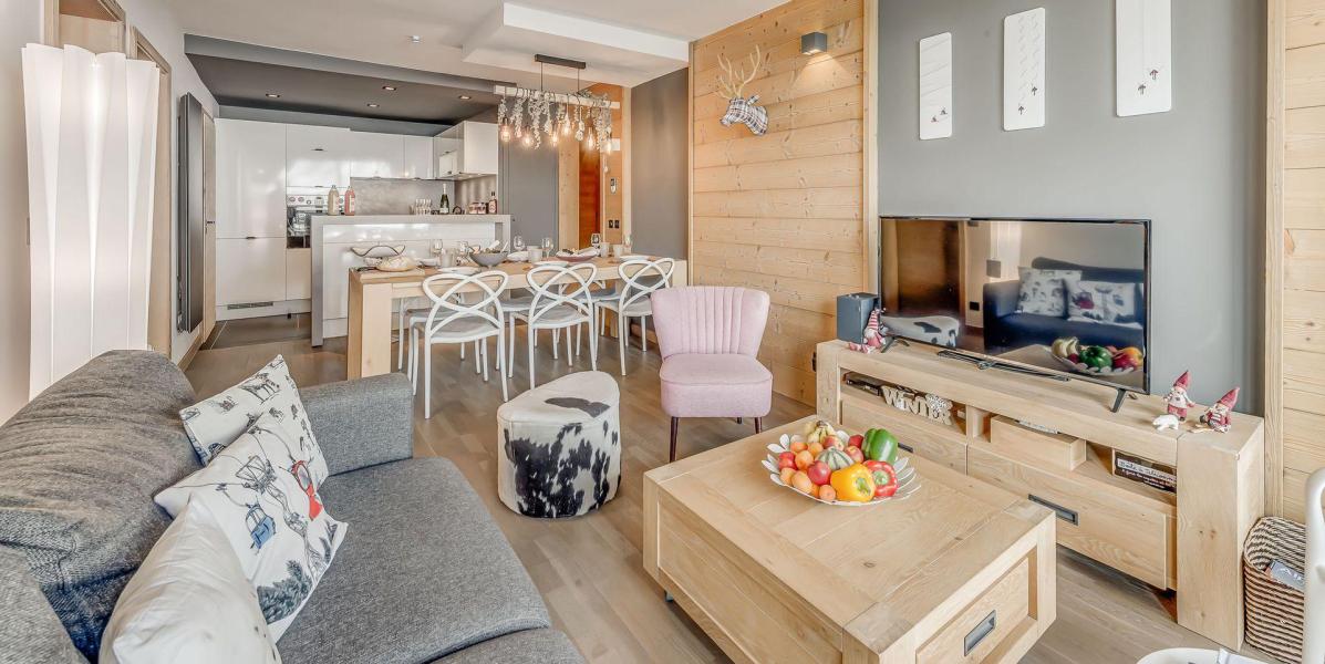 Skiverleih 3-Zimmer-Holzhütte für 6 Personen (602P) - Résidence Phoenix - Tignes - Wohnzimmer