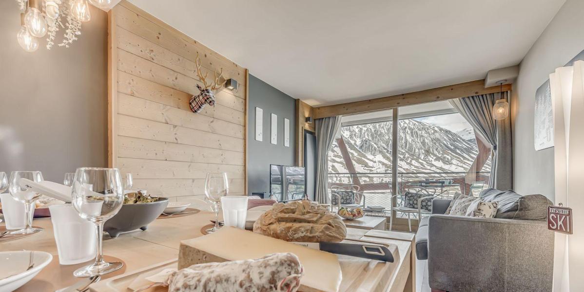 Skiverleih 3-Zimmer-Holzhütte für 6 Personen (602P) - Résidence Phoenix - Tignes - Wohnzimmer