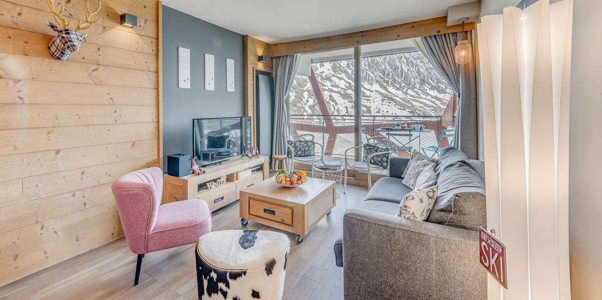 Skiverleih 3-Zimmer-Holzhütte für 6 Personen (602P) - Résidence Phoenix - Tignes - Wohnzimmer