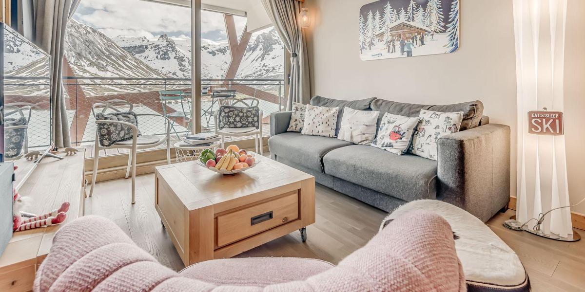 Ski verhuur Appartement 3 kabine kamers 6 personen (602P) - Résidence Phoenix - Tignes - Woonkamer