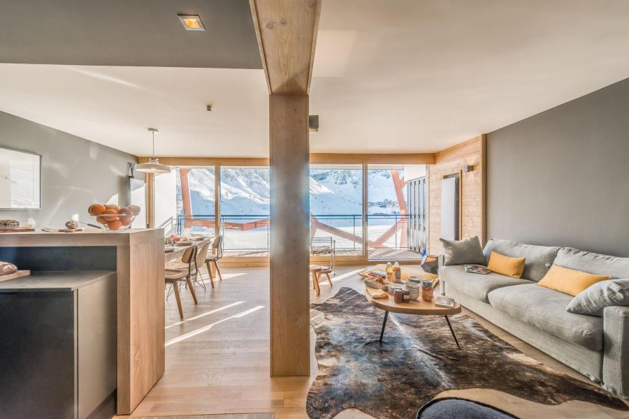 Ski verhuur Appartement 4 kamers bergnis 8 personen (504P) - Résidence Phoenix - Tignes - Woonkamer