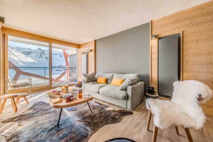 Ski verhuur Appartement 4 kamers bergnis 8 personen (504P) - Résidence Phoenix - Tignes - Woonkamer