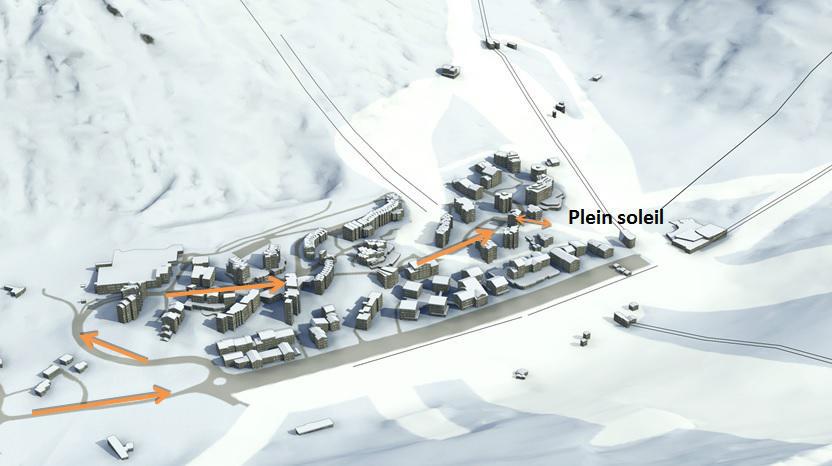 Ski verhuur Résidence Plein Soleil - Tignes - Kaart